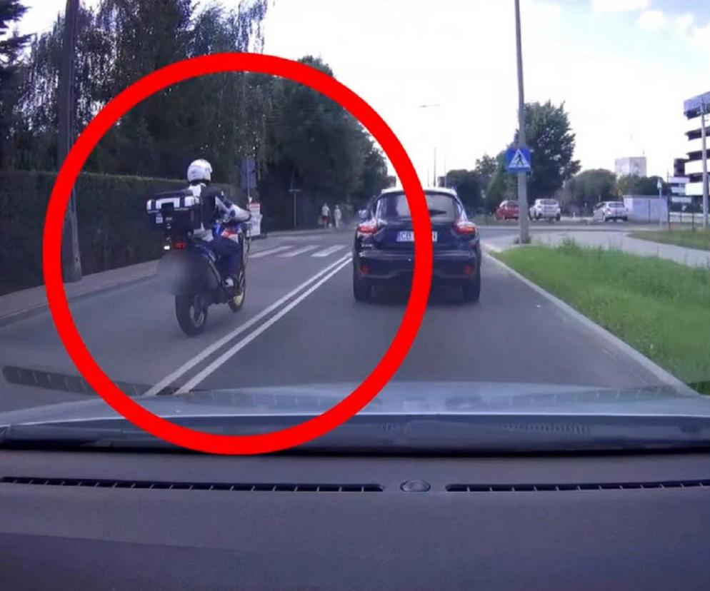 Motocyklista może dostać za to nawet 30 tys. zł mandatu! Wszystko jest na nagraniu