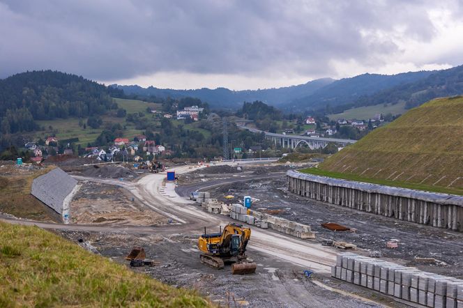 Budowa S1 Przybędza - Milówka, październik 2024