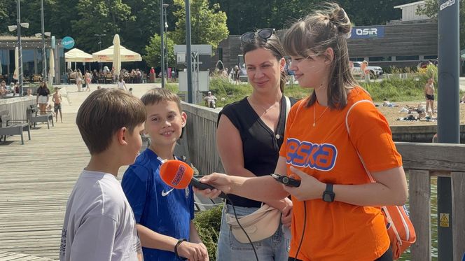 Wakacyjny patrol Eska Summer City na olsztyńskiej Plaży Miejskiej