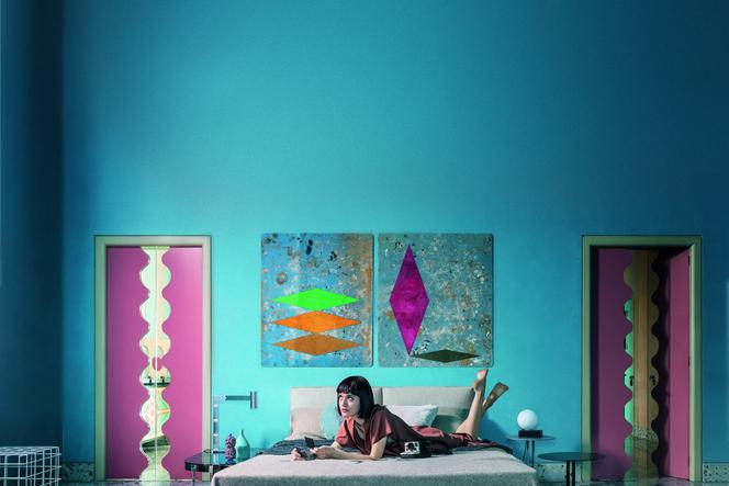 Kolorowa sypialnia
