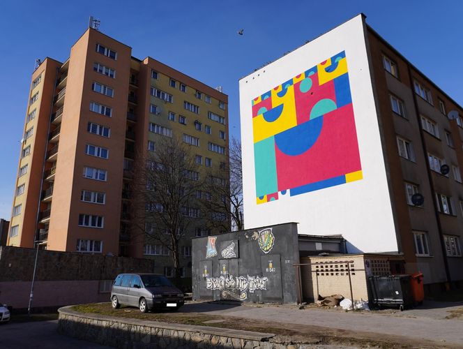 Nowy mural na bloku przy ul. Hutniczej na Tatarach w Lublinie