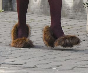 Monika Olejnik w butach wiewiórkach