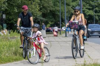 Agnieszka Kaczorowska i Marcin Rogacewicz wybrali się na rowery 