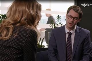 	M jak miłość odc. 1745. Rotkiewicz (Aleksandar Milicević), Sylwia (Hanna Turnau)