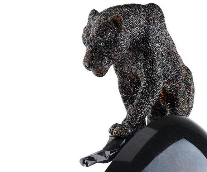 Figurka Swarovski – wysadzany kryształkami czarny jaguar