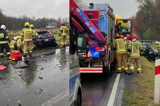 Tragiczny wypadek w Bujakowie. Nie żyje kierowca fiata