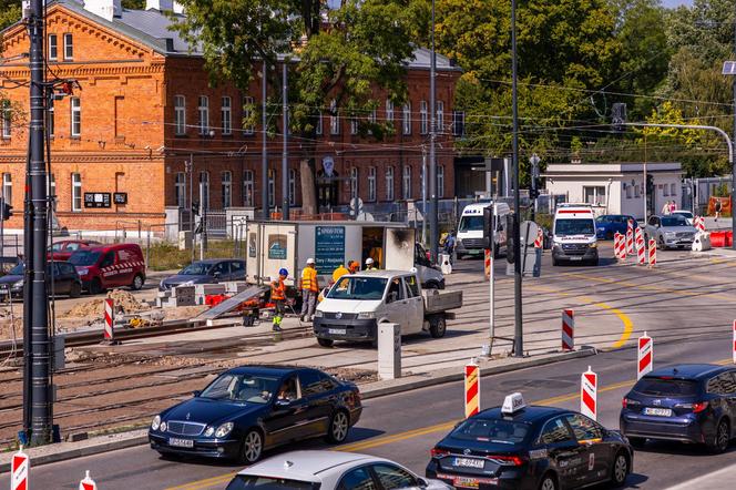 Budowa tramwaju na Rakowieckiej w Warszawie