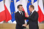 Donald Tusk z Emmanuelem Macronem