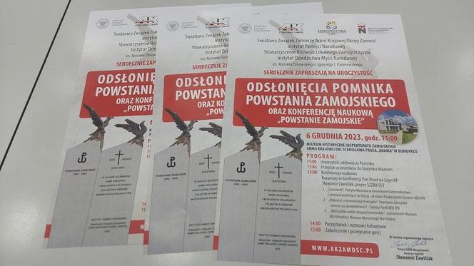 Zostanie odsłonięty pomnik poświęcony Powstaniu Zamojskiemu. upamiętni zbrojne działania na terenie Zamojszczyzny​