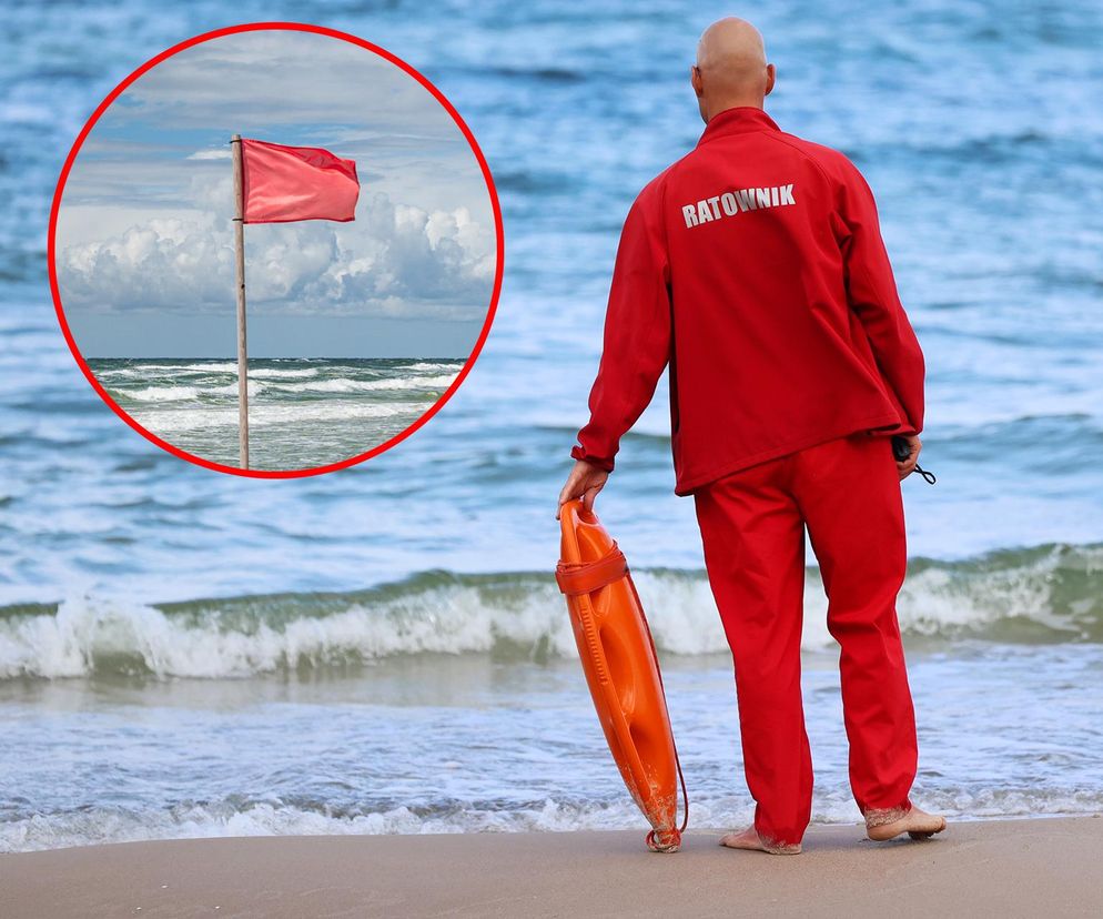 Dramat na kolonii w Łebie! Dzieci z opiekunem tonęły w Bałtyku pomimo zakazu. Ratownicy mówią o cudzie