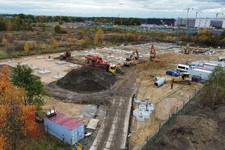 Trwa budowa parku handlowego Smart Park przy ulicy Kamiennogórskiej we Wrocławiu