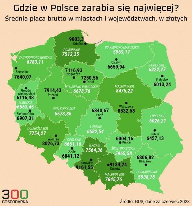 Zarobki w polskich miastach. Najwięcej w...Katowicach NOWE DANE GUS