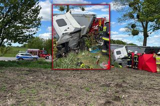 39-latek zignorował znak stop? Mężczyzna nie żyje, kierowca tira w szpitalu