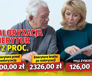 Waloryzacja emerytur 5,72 proc.