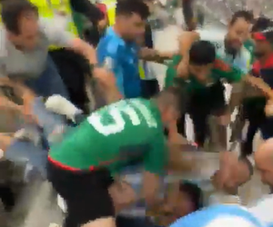Krwawe burdy na stadionie. Kibice zespołów z polskiej grupy dali żenujący popis. Dantejskie sceny