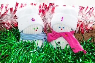 Bałwanek ze skarpety