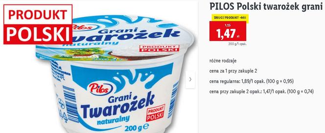 Polski twarożek grani 1,47 zł/200 g, przy zakupie dwóch