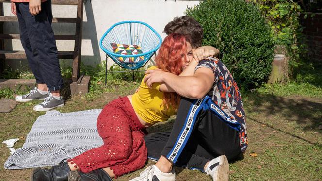 Barwy szczęścia odc. 1986. Justin (Jasper Sołtysiewicz), Mia (Maria Ruddick)