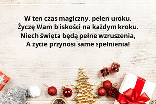 Życzenia na Boże Narodzenie 2024. Piękne i oryginalne wierszyki dla każdego 