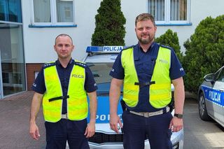Szybka akcja policjantów z Nakła. Eskortowali ojca z dzieckiem w stanie zagrożenia życia do szpitala w Bydgoszczy