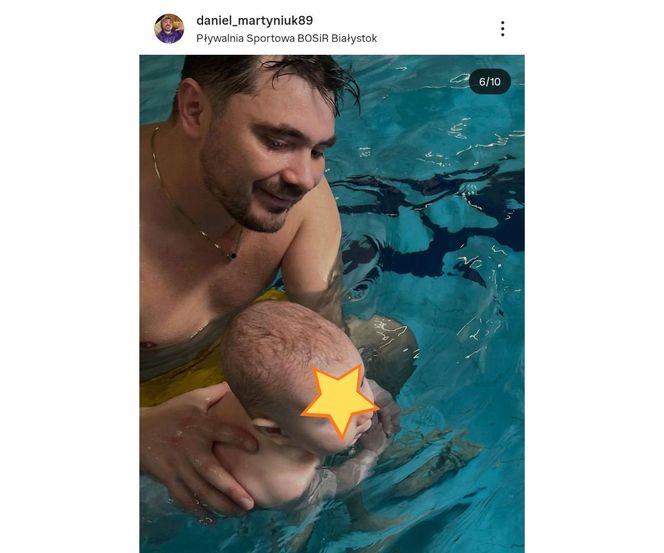 Syn Daniela Martyniuka to jego kopia. Spędził czas na basenie z Faustyną i Florianem