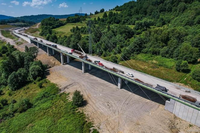 Obejście Węgierskiej Górki - postęp prac w lipcu 2024