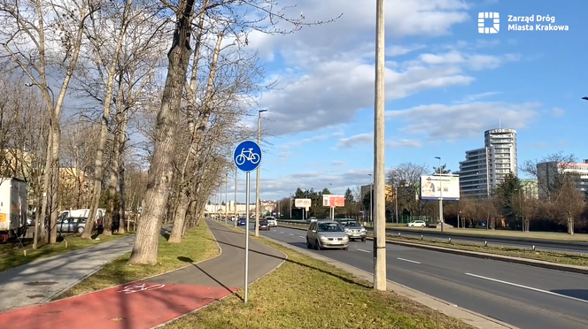 Nowa ścieżka rowerowa wzdłuż ul. Armii Krajowej w Krakowie