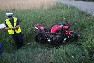 Wypadek motocyklisty