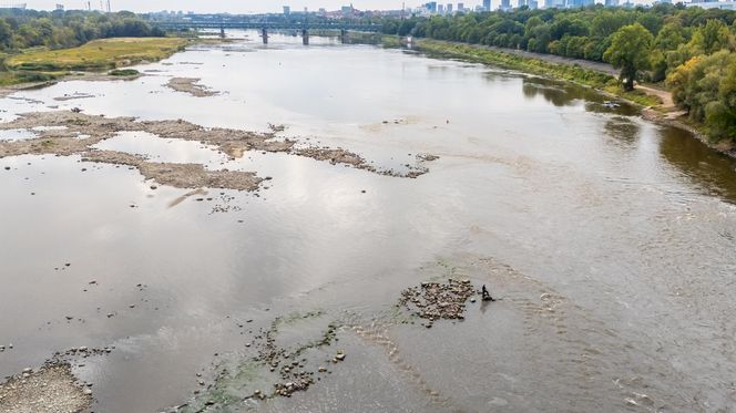 Wisła w Warszawie 27 sierpnia 2025 rano