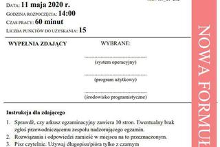 Matura 2020: Informatyka. Poziom ROZSZERZONY. ARKUSZ CKE