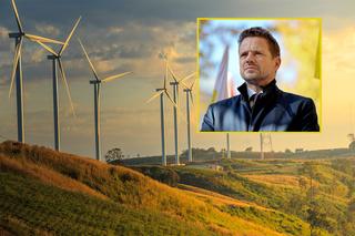 Trzaskowski stawia na wiatraki. Są konktretne lokalizacje farm wiatrowych w okolicy Warszawy. Jak rząd pozwoli