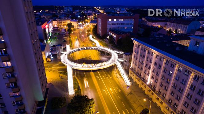 Rzeszów nocą z drona