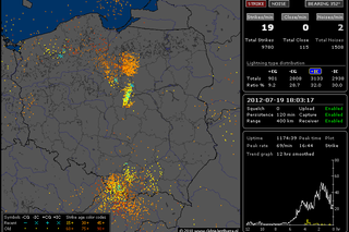 BURZE nad POLSKĄ 19.07.2012: NA ŻYWO - gdzie są i gdzie będą burze - MAPY, pogoda na czwartek, 19.07.2012