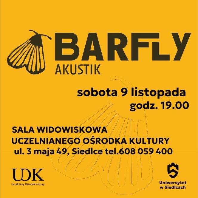 Rock na żywo w UOK. Na scenie wystąpi Barfly Akustik