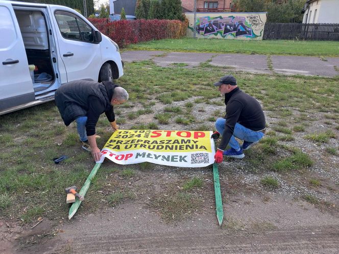 Protest mieszkańców Młynka