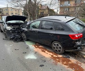 Karambol na ul. Braci Saków w Tarnowie 21.11.2024 r.