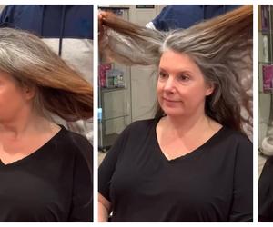 Przepiękna metamorfoza kobiety po 50-tce to najlepszy dowód na to, że siwe włosy odejmują lat