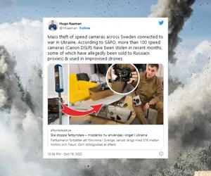 Masowa kradzież fotoradarów w Szwecji. Skradzione kamery są wykorzystywane w rosyjskich dronach?