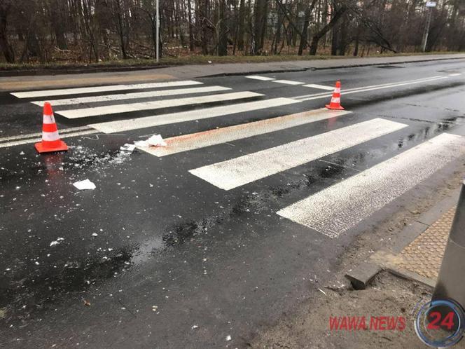 Wypadek na ul.Klasyków w Warszawie