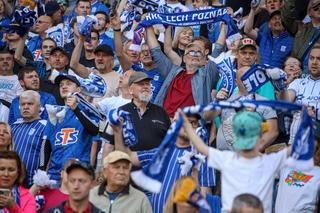 Kibice na meczu Lech Poznań - Jagiellonia Białystok. Kolejorz wypuścił z rąk zwycięstwo