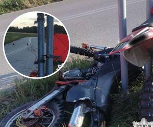 29-latek uderzył motocyklem w metalowy słupek, zginął na miejscu