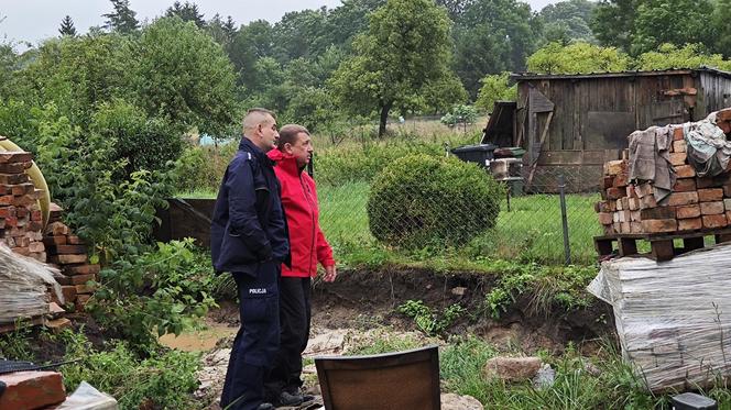 Uszkodzony budynek w Dalewie 