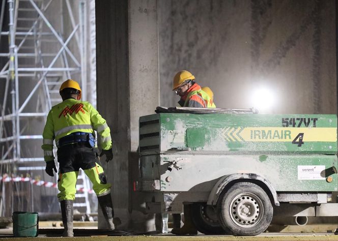 Trwa budowa tunelu średnicowego w Łodzi. Na zdjęciach budowa przystanku Łódź Koziny