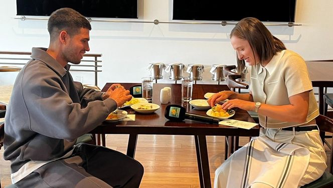 Iga Świątek i Carlos Alcaraz na lunchu