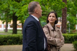 M jak miłość odc. 1883. Agnes Rotke (Amanda Mincewicz), Artur Rogowski (Robert Moskwa)