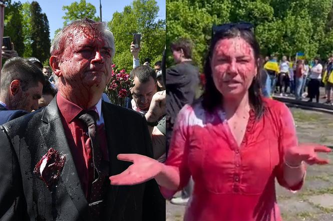 Twarz ambasadora Rosji spłynęła krwią. To ona zaatakowała go na cmentarzu