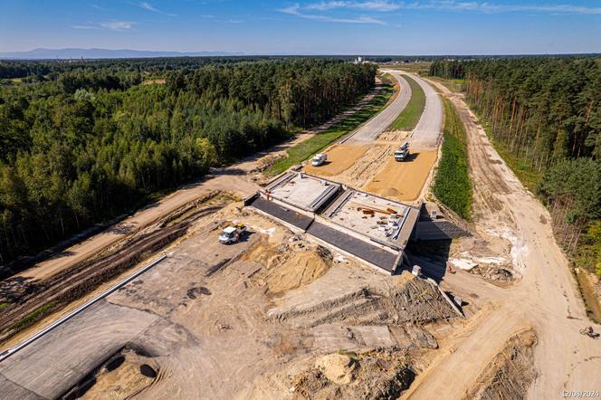 Plac budowy S1 Oświęcim - Dankowice w sierpniu 2024