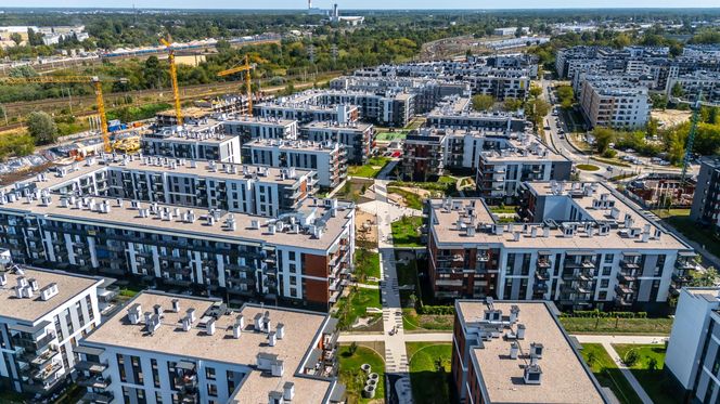 Nowe osiedla na pograniczu Kamionka i Grochowa w Warszawie