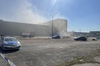 Pożar hali przy Modlińskiej 6D w Warszawie (20.03.2025)