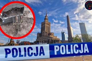 Bomba pod Pałacem Kultury. Wielka akcja policji, na miejscu wojskowi saperzy